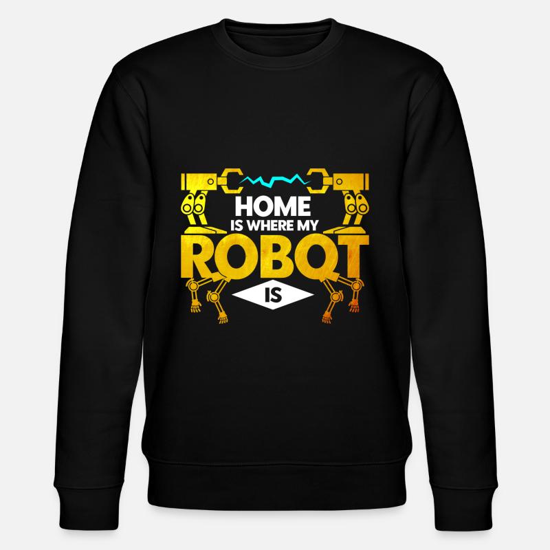 Robotics Engineer Teacher Technology Gift - Stanley/Stella CHANGER Unisex Organic Sweatshirt - black