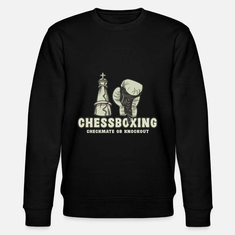 Schachboxen - Schachmatt Oder Knockout Schachboxen - Stanley/Stella Unisex Bio-Sweatshirt CHANGER  - Schwarz