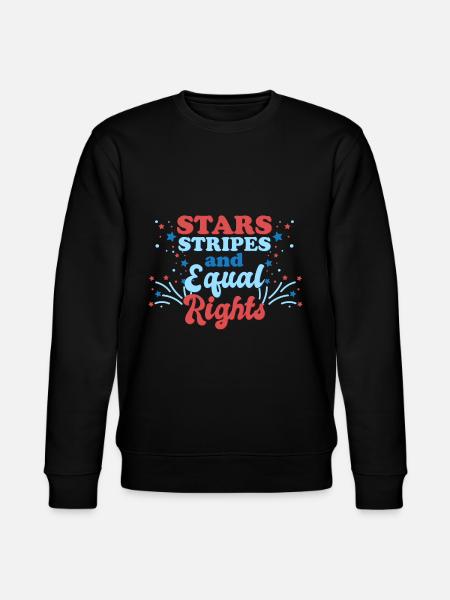 Rayures étoilées et égalité - Sweat bio CHANGER Stanley/Stella Unisexe - noir