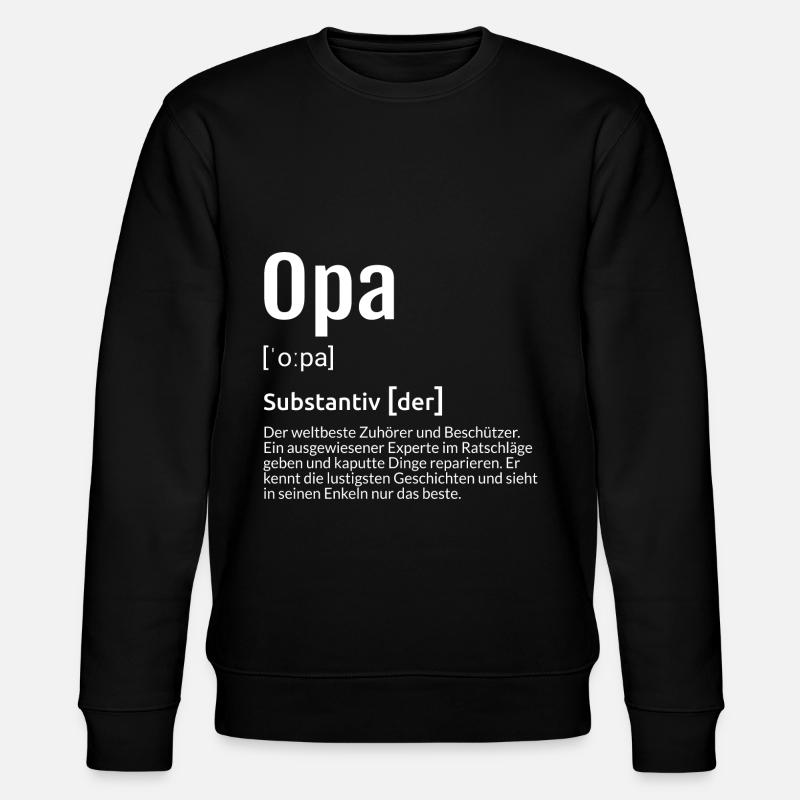 Opa Definition - Stanley/Stella Unisex Bio-Sweatshirt CHANGER  - Schwarz