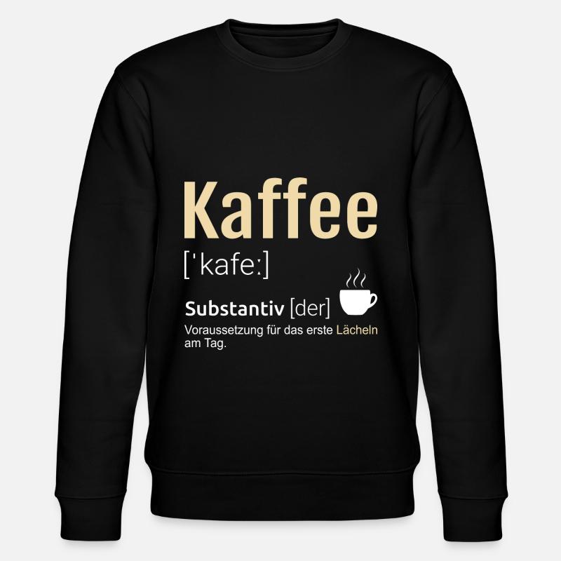 Kaffee Definition Lustige Sprüche - Stanley/Stella Unisex Bio-Sweatshirt CHANGER  - Schwarz