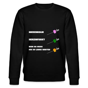 Rettungsdienst Notfallsanitäter Notarzt NA - Stanley/Stella Unisex Bio-Sweatshirt CHANGER  - Schwarz - Vorne - Nik (191cm) & Marisol (170cm)