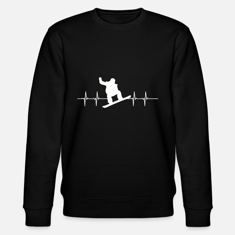 Pulse Stroke Snowboarding - Stanley/Stella CHANGER Unisex Organic Sweatshirt - black
