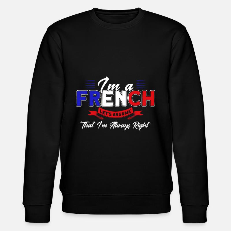 Français Drapeau Français Roots Cadeau - Sweat bio CHANGER Stanley/Stella Unisexe - noir