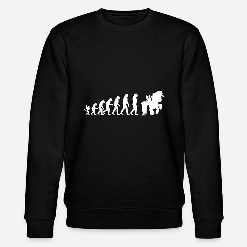 Evolution horse - Stanley/Stella CHANGER Unisex Organic Sweatshirt - black