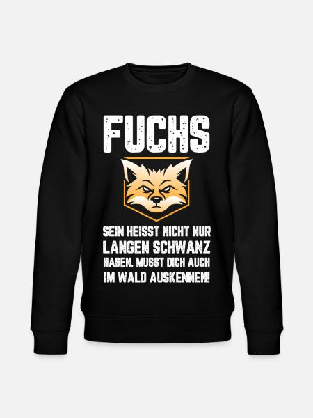 Fox Funny funny saying - Stanley/Stella CHANGER Unisex Organic Sweatshirt - black