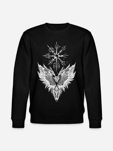 Raven Odin Vegvisir Valknut - Stanley/Stella CHANGER Unisex Organic Sweatshirt - black
