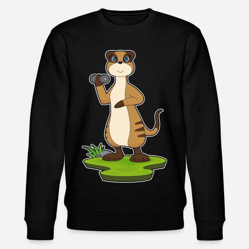Culturiste avec haltères Suricate - Sweat bio CHANGER Stanley/Stella Unisexe - noir