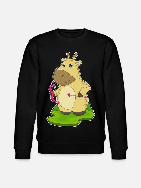 Giraffe Archer Bow Arrow - Stanley/Stella CHANGER Unisex Organic Sweatshirt - black