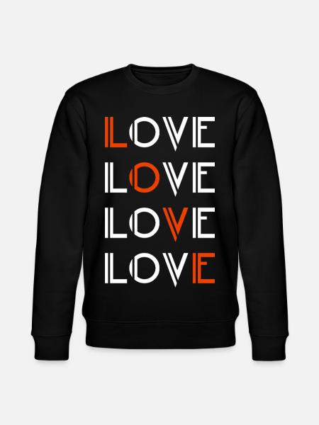 Love / Liebe - Stanley/Stella CHANGER Unisex Organic Sweatshirt - black