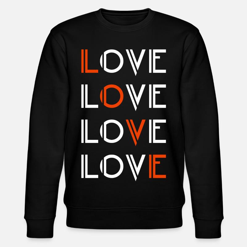 Love / Liebe - Stanley/Stella Unisex Bio-Sweatshirt CHANGER  - Schwarz