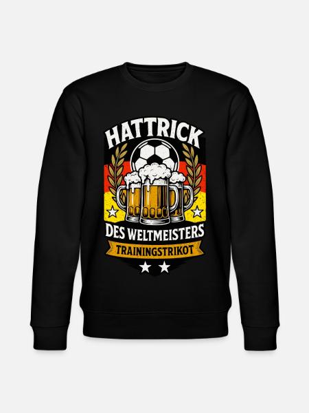 Fußball Bierkrug Design - Stanley/Stella Unisex Bio-Sweatshirt CHANGER - Schwarz