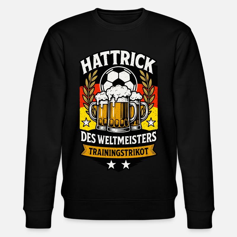 Fußball Bierkrug Design - Stanley/Stella Unisex Bio-Sweatshirt CHANGER  - Schwarz