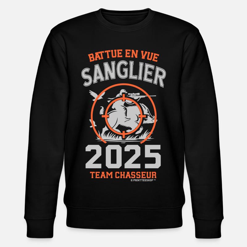 Driven Boar 2025 Hunter-Ausrüstung - Stanley/Stella Unisex Bio-Sweatshirt CHANGER  - Schwarz