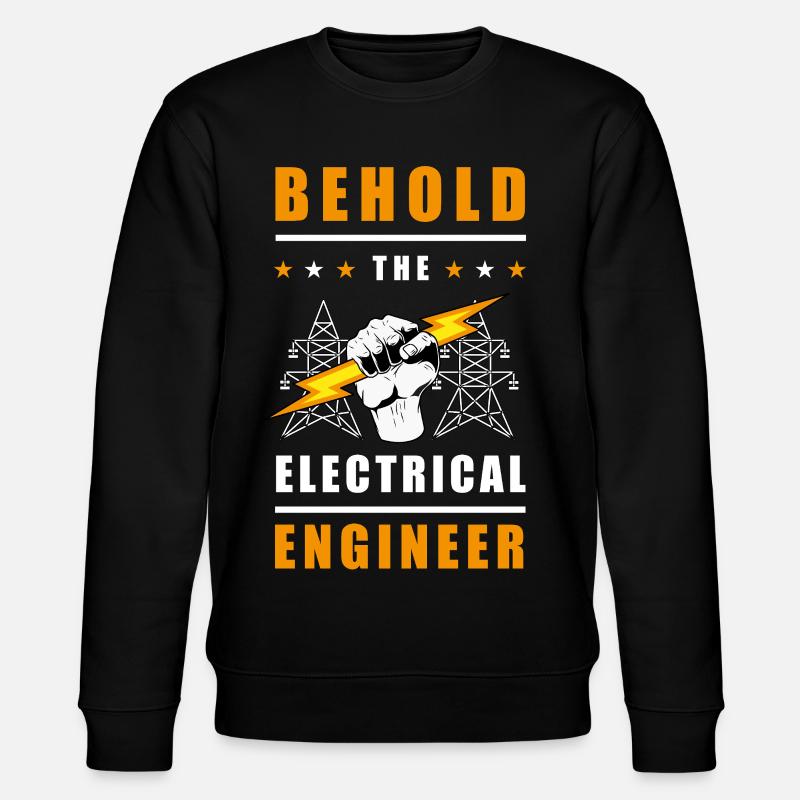 Behold den Elektriker – Kraft der Energie - Stanley/Stella Unisex Bio-Sweatshirt CHANGER  - Schwarz