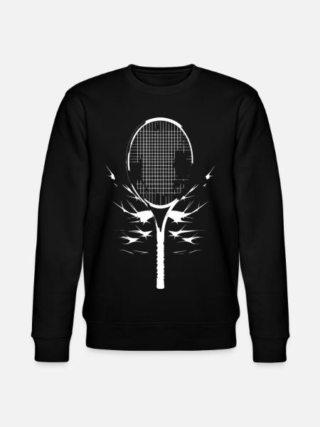 Tennis Racket Sketch - Stanley/Stella CHANGER Unisex Organic Sweatshirt - black