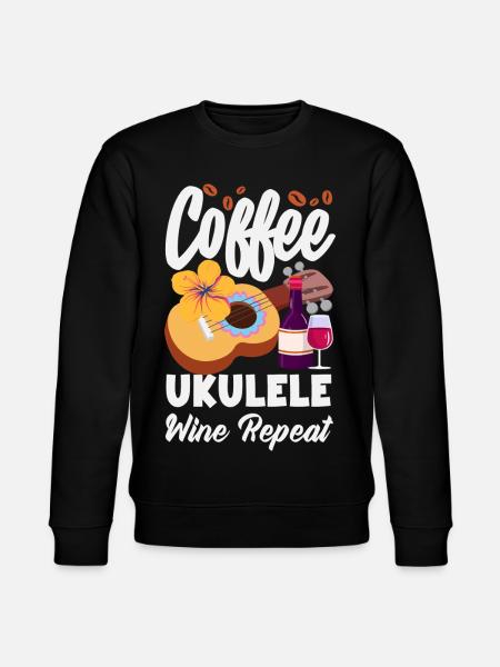Funny Ukulele Designs and Sayings - Stanley/Stella CHANGER Unisex Organic Sweatshirt - black