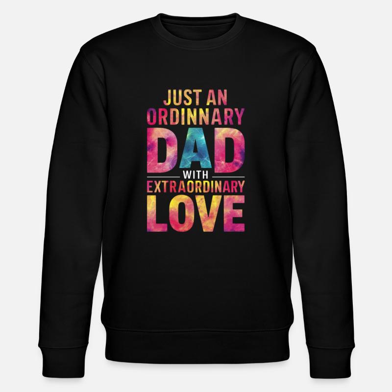 Einfach Ein Gewöhnlicher Papa - Stanley/Stella Unisex Bio-Sweatshirt CHANGER  - Schwarz