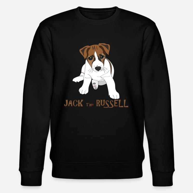 Kleiner Jack Russell Welpe - Stanley/Stella Unisex Bio-Sweatshirt CHANGER  - Schwarz