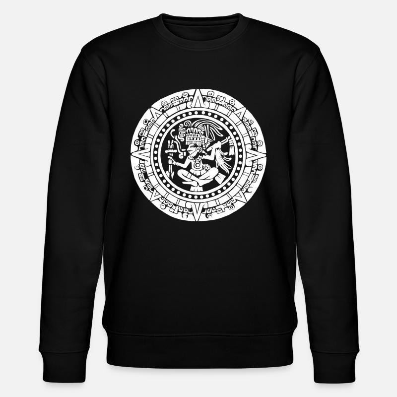 Maya-Kalender - Weiß - Stanley/Stella Unisex Bio-Sweatshirt CHANGER  - Schwarz