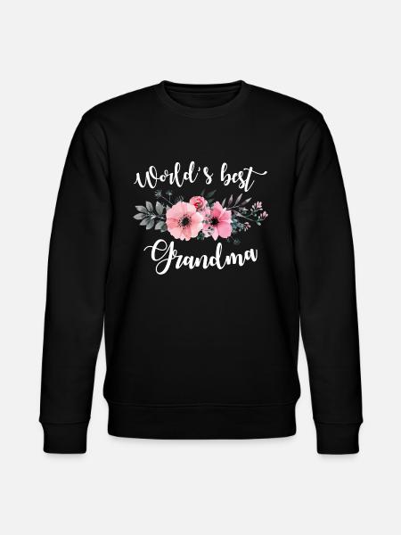 World's best Grandma. Gifts for nanny. Birthday - Stanley/Stella CHANGER Unisex Organic Sweatshirt - black