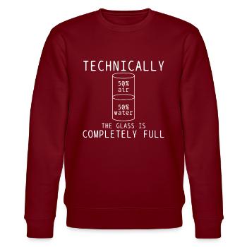 Wissenschaft - Stanley/Stella Unisex Bio-Sweatshirt CHANGER  - Burgunderrot - Vorne - Nik (191cm) & Marisol (170cm)