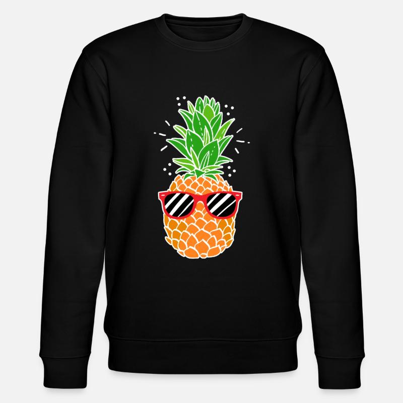 Ananas - Stanley/Stella Unisex Bio-Sweatshirt CHANGER  - Schwarz