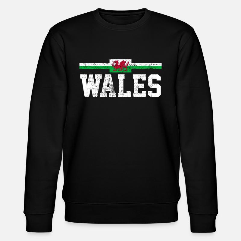 Wales - Stanley/Stella Unisex Bio-Sweatshirt CHANGER  - Schwarz