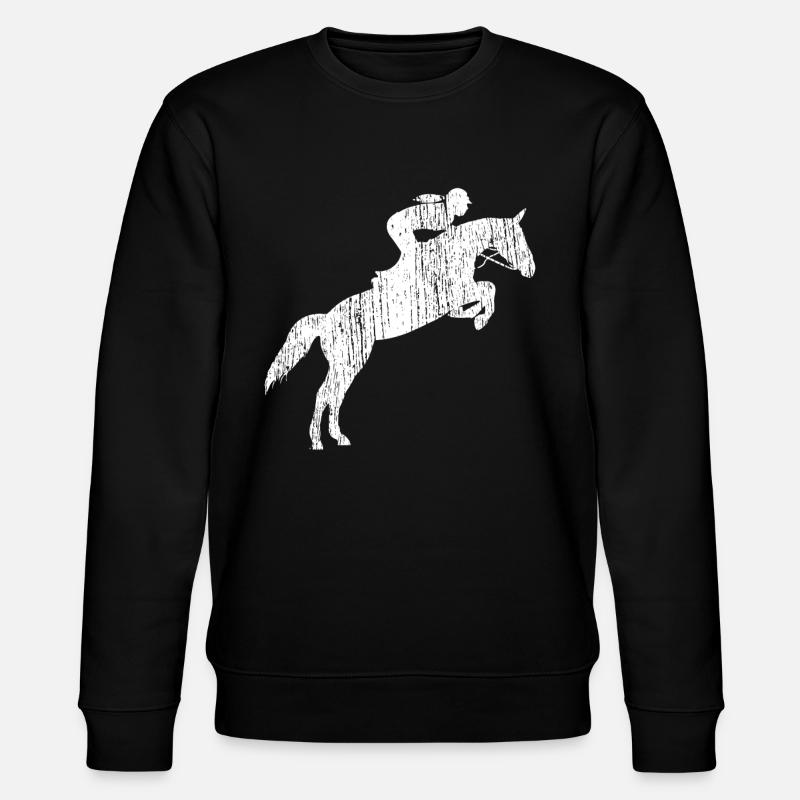Springreiten - Stanley/Stella Unisex Bio-Sweatshirt CHANGER  - Schwarz