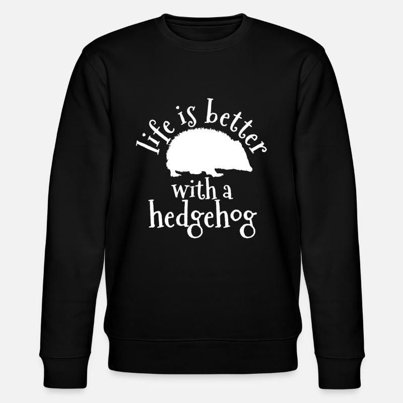 Igel Tier - Stanley/Stella Unisex Bio-Sweatshirt CHANGER  - Schwarz