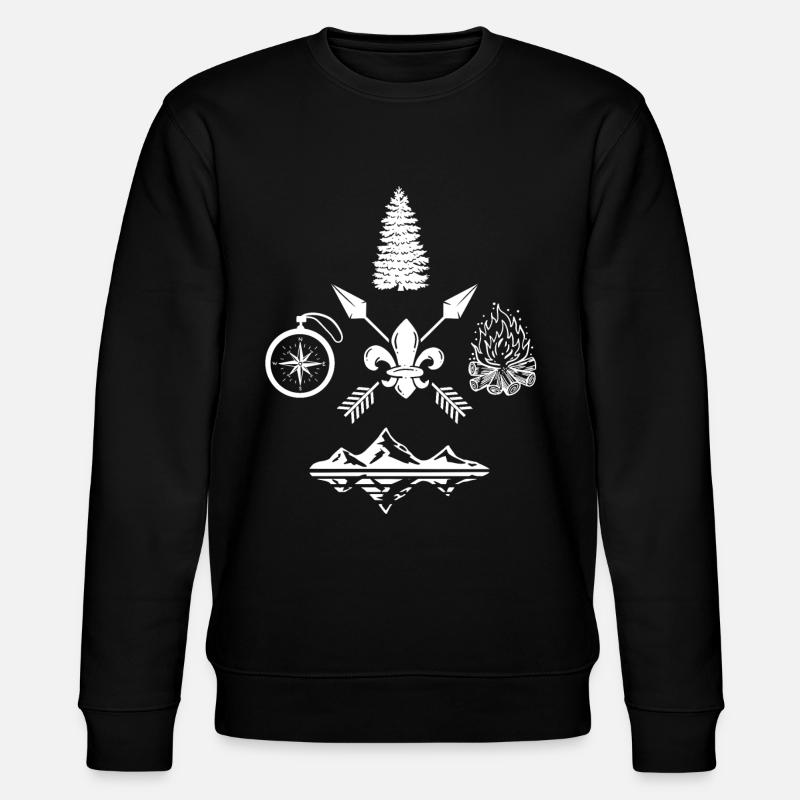Scout camping - Stanley/Stella CHANGER Unisex Organic Sweatshirt - black