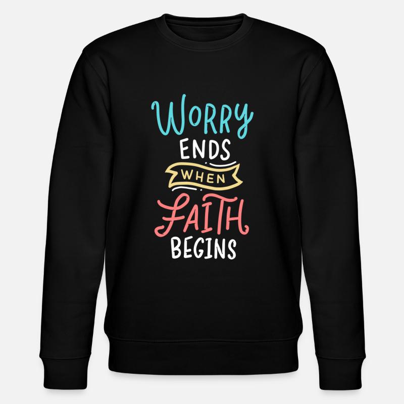Christliches Zitat - Stanley/Stella Unisex Bio-Sweatshirt CHANGER  - Schwarz