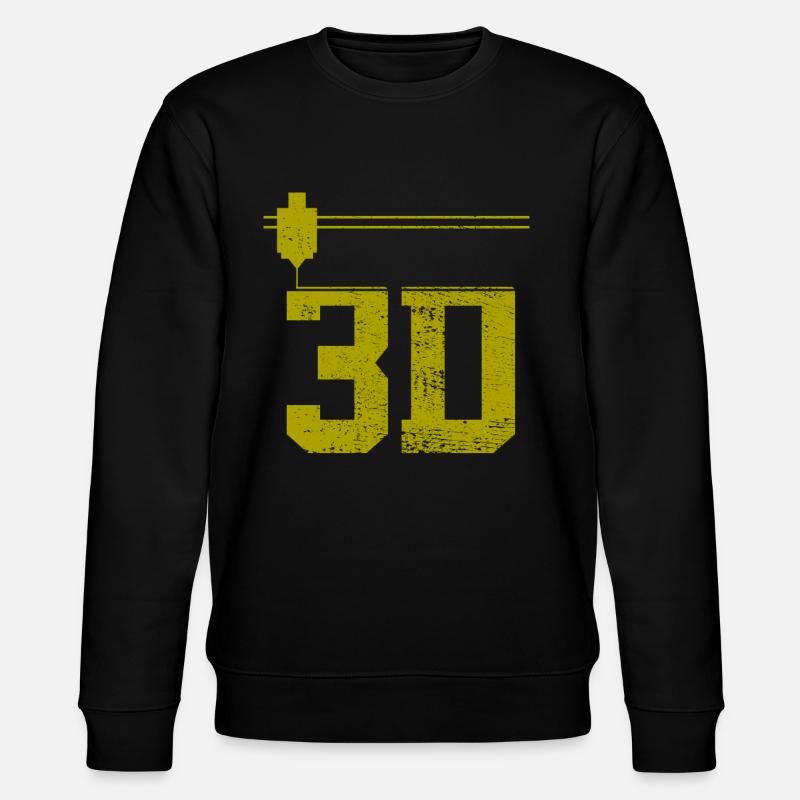 3D-Druck 3D-Druck 3D-Druck - Stanley/Stella Unisex Bio-Sweatshirt CHANGER  - Schwarz
