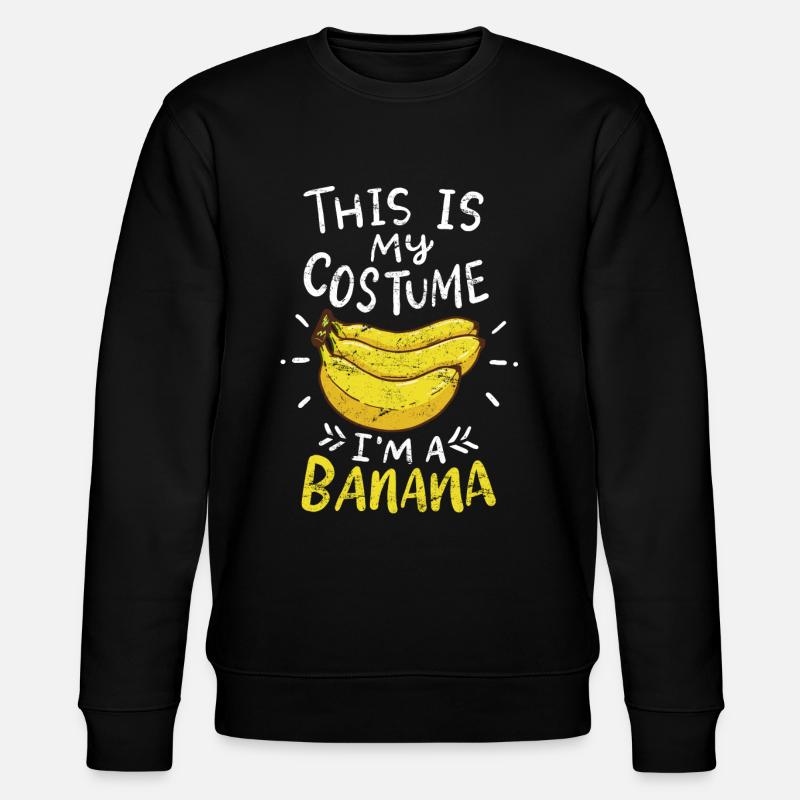 Banane Kostüm - Stanley/Stella Unisex Bio-Sweatshirt CHANGER  - Schwarz