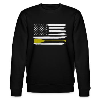 Rowing Rowing Rowing - Stanley/Stella CHANGER Unisex Organic Sweatshirt - black - Front - Nik (191cm) & Marisol (170cm)