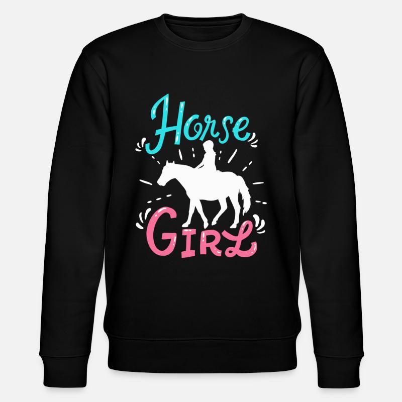 Pferd Mädchen - Stanley/Stella Unisex Bio-Sweatshirt CHANGER  - Schwarz