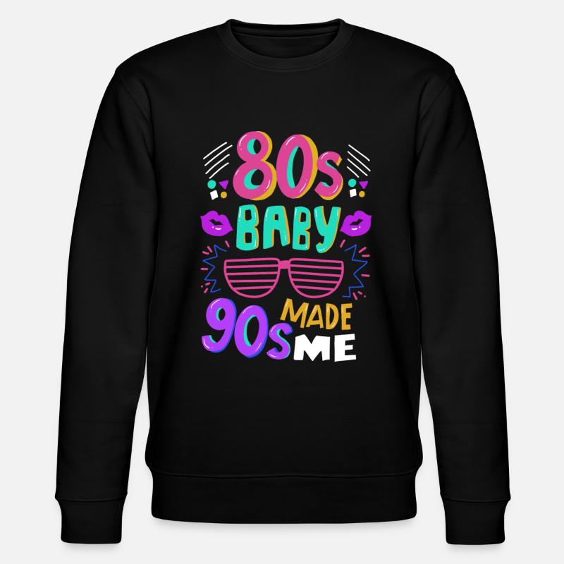 80 ans bébé - Sweat bio CHANGER Stanley/Stella Unisexe - noir