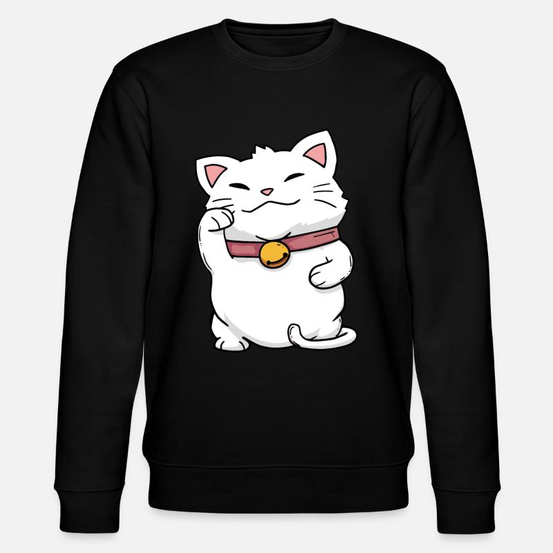 Neko Kawaii Maneki Maneki - Stanley/Stella Unisex Bio-Sweatshirt CHANGER  - Schwarz