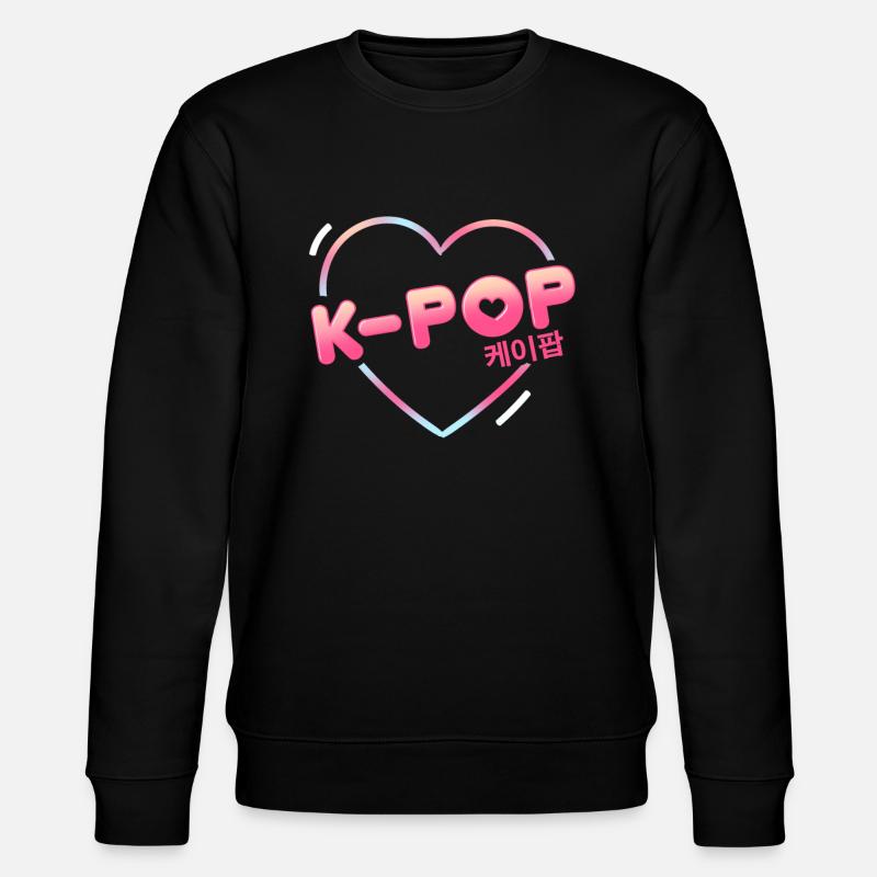 K-Pop Koreanischer Pop - Stanley/Stella Unisex Bio-Sweatshirt CHANGER  - Schwarz