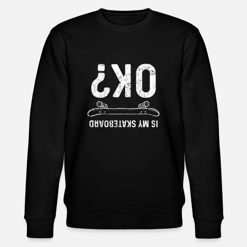 Skateboarding Skateboard - Stanley/Stella CHANGER Unisex Organic Sweatshirt - black