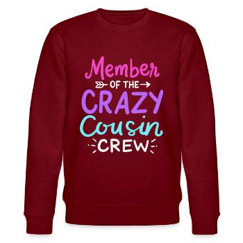 Cousin - Stanley/Stella Unisex Bio-Sweatshirt CHANGER  - Burgunderrot - Vorne - Nik (191cm) & Marisol (170cm)