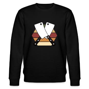 Metzger - Stanley/Stella Unisex Bio-Sweatshirt CHANGER  - Schwarz - Vorne - Nik (191cm) & Marisol (170cm)