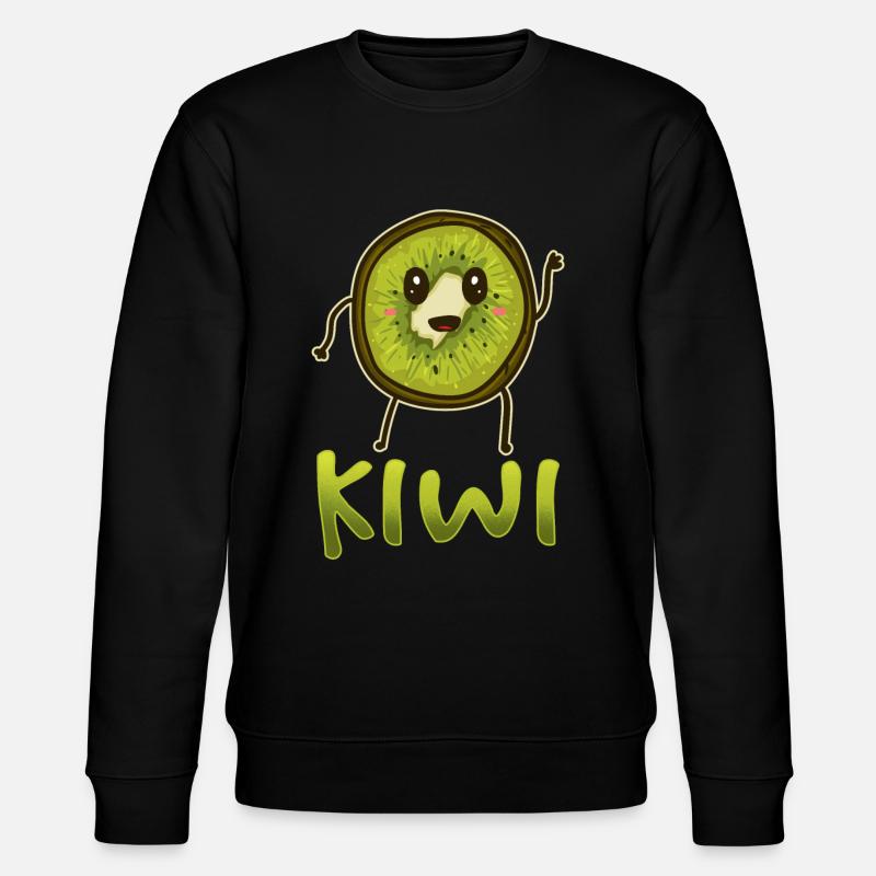 Kiwi végétalien végétarien - Sweat bio CHANGER Stanley/Stella Unisexe - noir