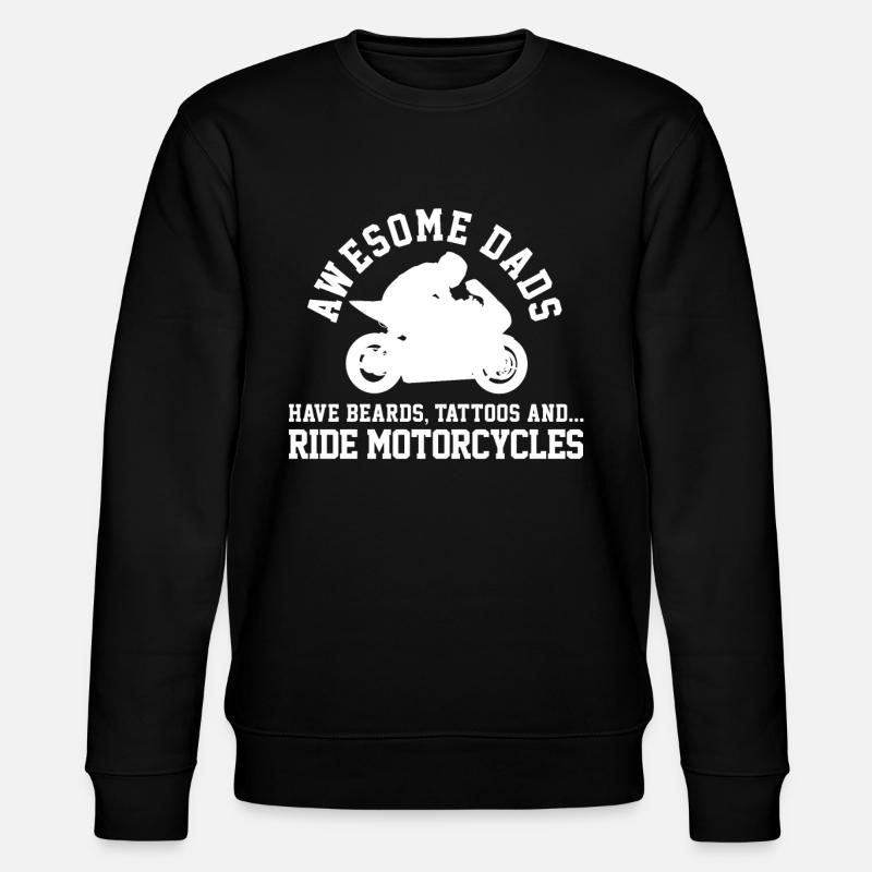 Motorrad Bart Papa - Stanley/Stella Unisex Bio-Sweatshirt CHANGER  - Schwarz