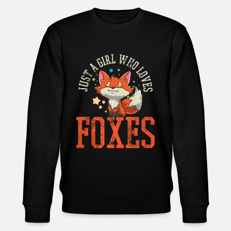 Fuchs Füchse - Stanley/Stella Unisex Bio-Sweatshirt CHANGER  - Schwarz