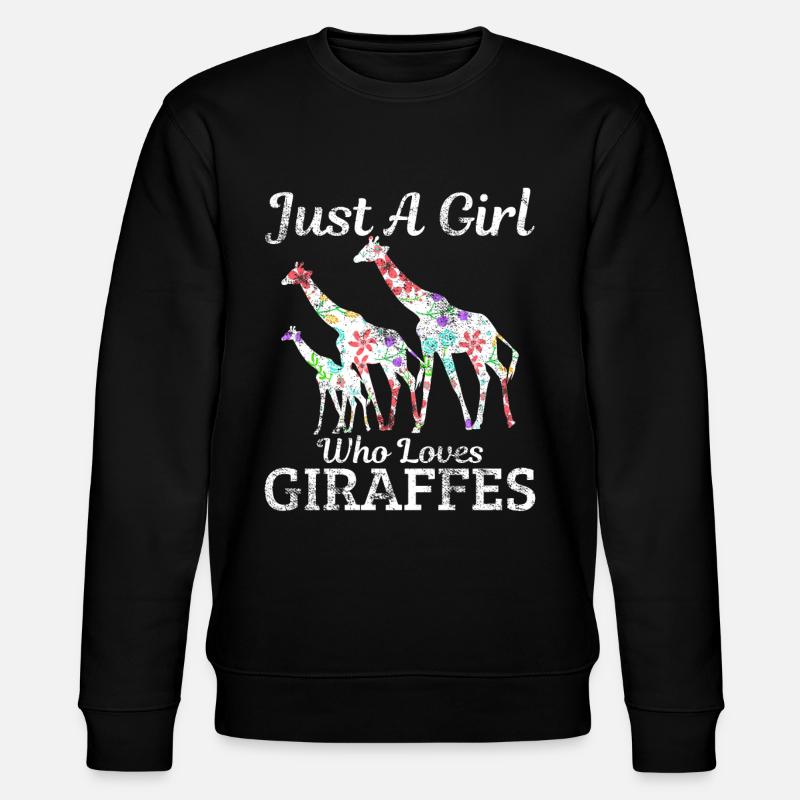 Giraffen Giraffe - Stanley/Stella Unisex Bio-Sweatshirt CHANGER  - Schwarz
