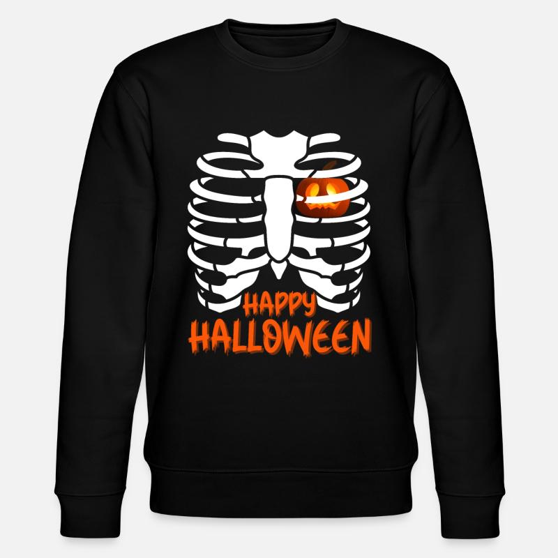 Fröhliches Halloween - Stanley/Stella Unisex Bio-Sweatshirt CHANGER - Schwarz