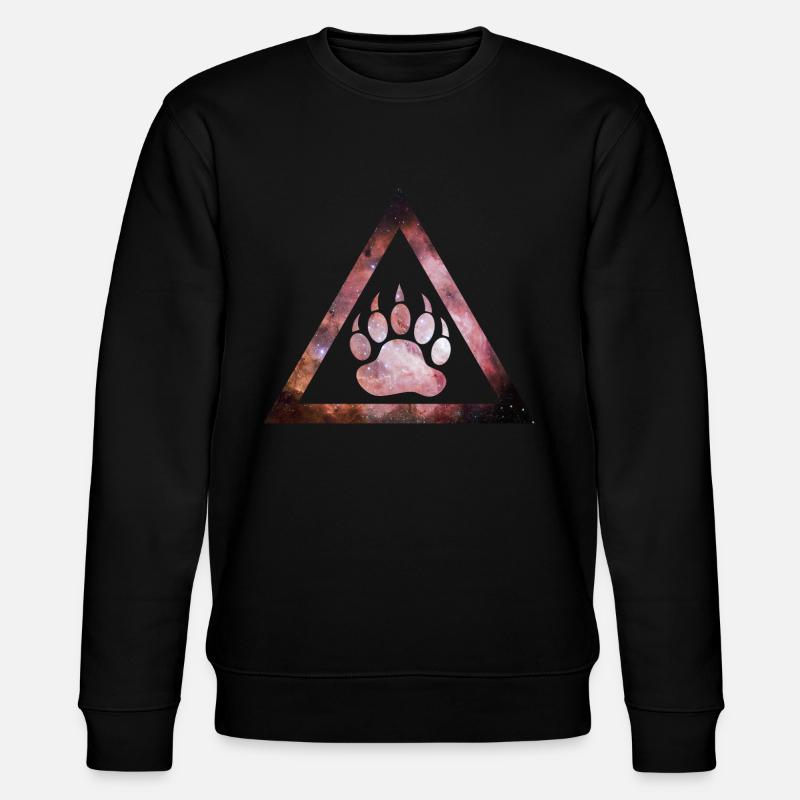 Galaxy Bear Triangle - Stanley/Stella CHANGER Unisex Organic Sweatshirt - black