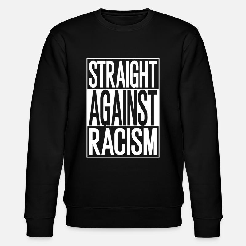 Straight Against Racism Statement - Stanley/Stella Unisex Bio-Sweatshirt CHANGER  - Schwarz