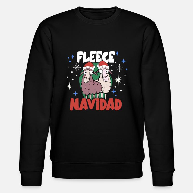 Polaire de Noël Llama Navidad - Sweat bio CHANGER Stanley/Stella Unisexe - noir